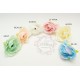 Silk artificial flower, "Rosette-3" (4 cm), Pack of 5